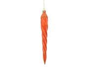 Vickerman 33825 7.7 Orange Candy Glitter Icicle 8 Box M134018 A19 Light Bulb