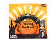 Gerson 39958B 12 Black Battery Operated Flashing LED Mohawk Headband Batteries Included for Halloween
