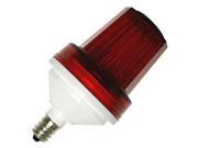 Candelabra Screw E12 Base Flat Top Red Action Lighting Tower Strobe Light Bulb 00702