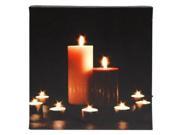 Giftcraft 05619 11.8 x 11.8 Multi Size Candles Battery Operated LED Lighted Canvas Batteries Not Included