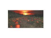 Kennedy s Country Collection 71541 20 x 10 x 3 4 Pumpkin Patch Sunset Battery Operated LED Lighted Canvas Batteries Not Included