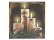 Ohio Wholesale 37227 12 x 12 x 1 1 2 Birch Candles Battery Operated LED Lighted Canvas Batteries Not Included