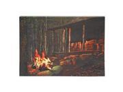 Kennedy s Country Collection 71580 17 x 12 x 3 4 Campfire Battery Operated LED Lighted Canvas Batteries Not Included