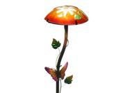 Regal Art Gift 10341 18.5 x 6.5 Butterfly Mushroom Stake Solar LED Light
