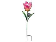 Regal Art Gift 10559 23.75 x 5.25 Tulip Garden Stake Pink Yellow Solar LED Light