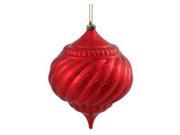 Vickerman 375488 - 6" Red Shiny Mercury Onion Ball (m155703) 6" Red Shiny Mercury Onion Ball Ornament