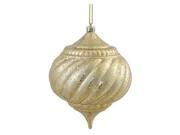Vickerman 375532 - 6" Gold Shiny Mercury Onion Ball (m155708) 6" Gold Shiny Mercury Onion Ball Ornament