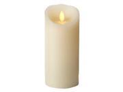 Luminara 00488 3 x 6 Ivory Vanilla Scent Wavy Edge Realistic Flame Battery Operated LED Wax Candle Light with Timer