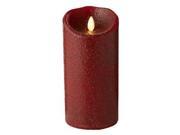 Luminara 02122 3.5 x 7 Country Rio Red Unscented Wavy Edge Realistic Flame Battery Operated LED Wax Candle Light with Timer