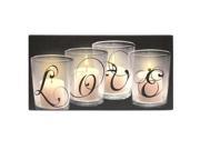 Ohio Wholesale 38557 24 x 12 x 1 Large Love By Candle Light Battery Operated LED Lighted Canvas Batteries Not Included