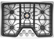 30 Gas Cooktop with 5 Sealed Burners, Cast Iron Continuous Grates, Low Simmer Burner, PowerPlus Full Range Burner and Pro-Select Controls