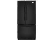 22 cu. ft. French Door Refrigerator with 4 Adjustable SpillProof Shelves, Humidity-Controlled Crispers and Factory Installed IceMaker: Black