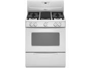 30 Freestanding Gas Range with 4 Semi-Sealed Burners, Center Front Burner, Cast Iron Burner Grates, 4.4 cu. ft. Capacity Standard Clean Oven and Broiler Drawer