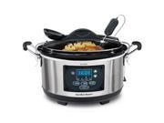 Hamilton Beach 33967 Stainless Steel Set n Forget Programmable Slow Cooker With Spoon Lid