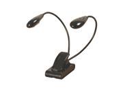 On-Stage Stands LED204 Dual Head 4 LED Clip-On Light, Black