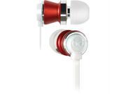 Bello BDH640RD Bello in ear headphones with hard case deep red and chrome