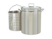 Bayou Classic 44 Qt. Stainless Boil Steam Fry Pot 1144