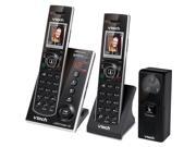 2 Handset Audio Video Doorbell Answering System Black