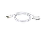 QVS 2 Meter USB Dock Sync Charger 3 in 1 Cable for iPod iPhone and iPad 2 3