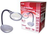 Carson Optical LM 20 DeskBrite 200 LED Magnifier Desk Lamp
