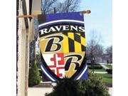 Party Animal Baltimore Ravens Bold Logo Banner United States 36 x 24 Lightweight Dye Sublimated Polyester