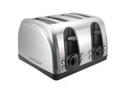 BRENTWOOD TS 445S 4 Slice Elegant Toaster with Brushed Stainless Steel Finish