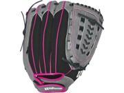 Wilson FLASH FP 115 Utility 11.5 Trap Web Leather Woven Fabric Pink Lightweight Flexible Hook Loop Wrist Closure For Fastpitch Softball