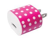 IESSENTIALS IE AC1USB PPD 1 Amp USB Wall Charger Pink Polka Dot