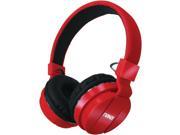 NAXA NE-942 RED Bluetooth Wireless Stereo Headphones with 