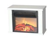 Comfort Glow The Mini Hearth Electric Fireplace White Electric 1.20 kW 2 x Heat Settings Indoor Desk White