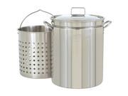 Bayou Classic 44 Qt. Stainless Boil Steam Fry Pot 1144