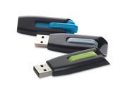 Verbatim Store n Go V3 16GB USB 3.0 Flash Drive 3pk Blue Green Gray