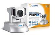 Compro IP570P Megapixe/HD Wired Network Camera,Pan/Tilt,12X optical Zoom & 10x digital Zoom, Max 1280x1024 resolution,H.264,Day/Night,support iPhone and Android