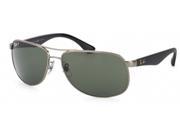 RAY BAN Sunglasses RB 3502 004/58 Gunmetal Green 61MM