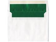 JAM Paper® 6 x 8 Foil Lined Envelopes White with Green Foil Lining 25 envelopes per pack