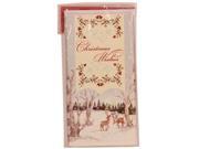 Christmas Wishes Deer Holiday Money Cards with Envelopes 3 1 2 x 7 1 4 6 cards and envelopes per pack