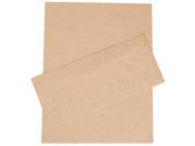 Natural Parchment Recycled Business Stationery Set 100 Sheets of Paper with 100 matching 10 Envelopes 4 1 8 x 9 1 2