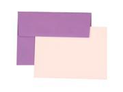 Personal Stationery Set 25 Violet Brite Hue Recycled A7 5 1 4 x 7 1 4 Envelopes with 25 Stiff Flat Notecards