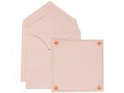 Pink Card with White Envelope Large Wedding Invitation Flower Accent Border Set 50 cards 5 1 2 x 7 3 4