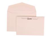 White Card with White Envelope Small Wedding Invitation Honor Love Cherish Set 100 cards 3 3 8 x 4 3 4