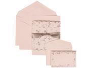 White Card with White Envelope Wedding Invitation Silver Rose Ribbon Set Combo 1 Large Set 50 cards 1 Small Set 100 cards