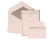 White Card with Silver Lined Envelope Wedding Invitation Silver Heart Jewel Set Combo 1 Large Set 50 cards 1 Small Set 100 cards