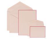 Pink Card with White Envelope Wedding Invitation Bright Color Border Set Combo 1 Large Set 50 cards 1 Small Set 100 cards