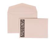 White Card with White Envelope Small Wedding Invitation Black Intricate Panel Set 100 cards 3 3 8 x 4 3 4