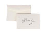 JAM Paper® Embossed Roses Thank You Card with White Envelope Set 104 cards 100 envelopes