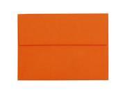 JAM Paper® A2 4 3 8 x 5 3 4 Recycled Paper Invitation Envelope Mandarin Orange 25 Envelopes per Pack