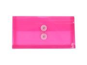 JAM Paper® 10 5.25 x 10 Plastic Business Envelope with Button String Closure Fuchsia Pink 12 Envelopes per Pack