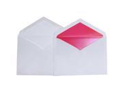 JAM Paper® Wedding Envelope Sets White with Hot Pink Lined Envelopes 5.75 x 8 Pack of 50 Inner 50 Outer Envelopes
