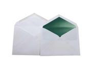 JAM Paper® Wedding Envelope Sets White with Sage Green Lined Envelopes 5.75 x 8 Pack of 50 Inner 50 Outer Envelopes