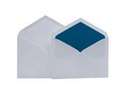 JAM Paper® Wedding Envelope Sets White with Peacock Blue Lined Envelopes 5.75 x 8 Pack of 50 Inner 50 Outer Envelopes